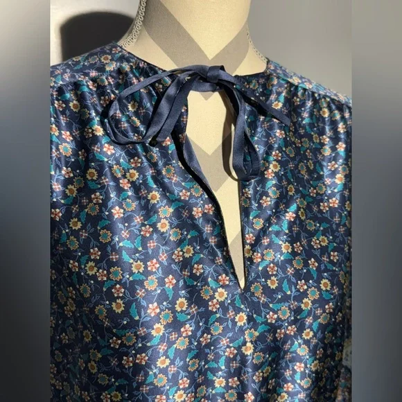 Marina Ferrari/Saks Fifth Avenue Floral 100%Silk Blouse